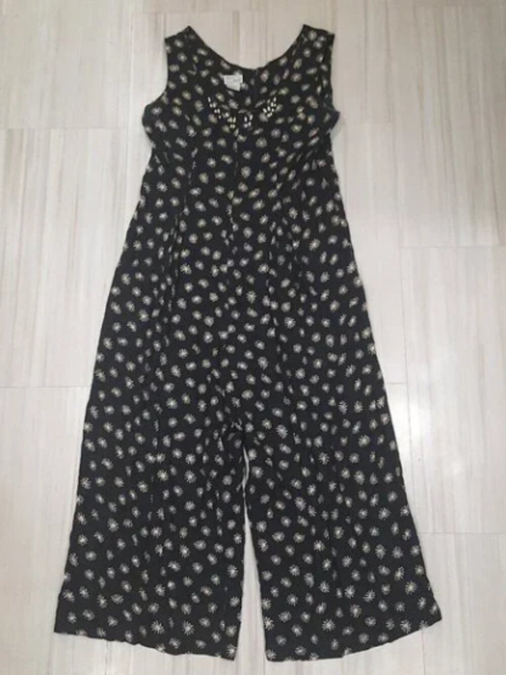 Vtg 90s beaded wide leg jumpsuit - Debra Martin brand - Picture 2 of 11